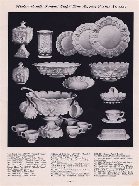 Westmoreland 1952 Catalog 163 Supp 1 Milk Glass Decor Milk Glass Collection Milk Glass Display