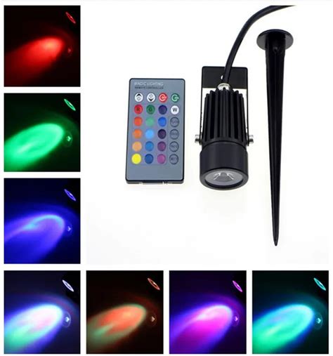 High Power 3w Rgb Led Outdoor Garden Light Dc12v Ac85 265v Led Lawn Lamp Rgb 3w With Remote