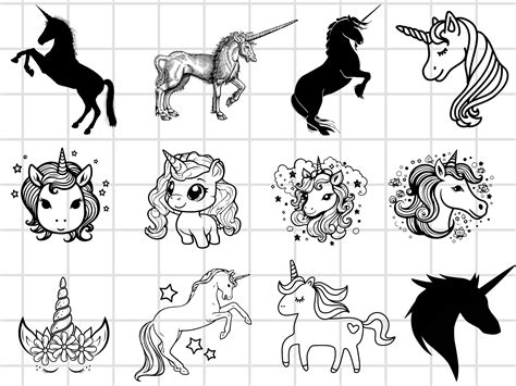 Best Unicorns Svg Bundle Unicorn Head Svg Bundle File For Cricut Silhouette Unicorn Cut