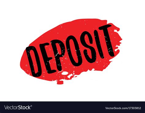 Deposit rubber stamp Royalty Free Vector Image