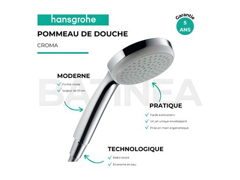 Hansgrohe Douchette à Main Mono Ecosmart 9l Min Chromé Croma 100