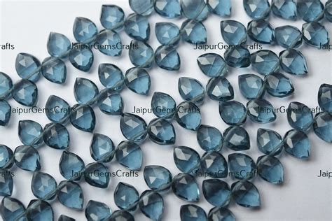 Inch Strand London Blue Hydro Quartz Side Drilled Faceted Marquise