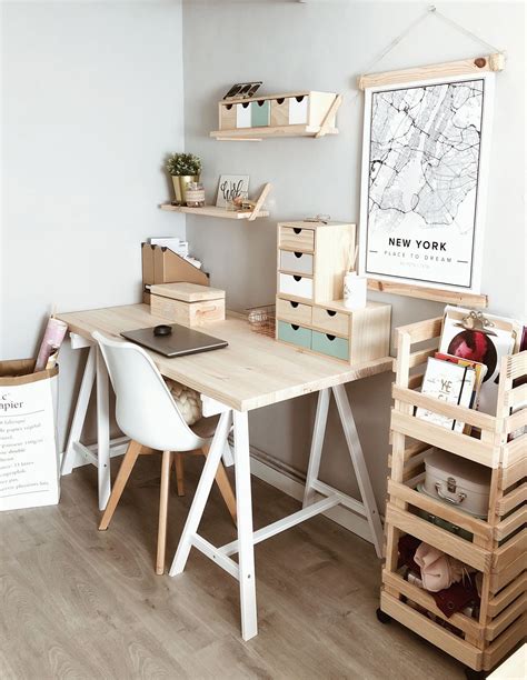 Mesa Escritorio De Madera Con Caballete Blanco DECO Astideco