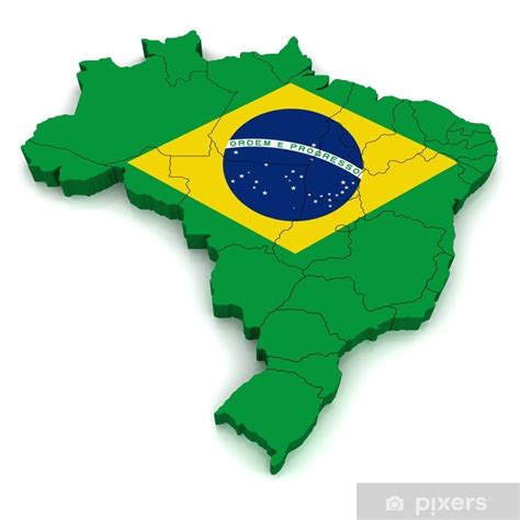 Póster 3D Mapa de Brasil PIXERS ES