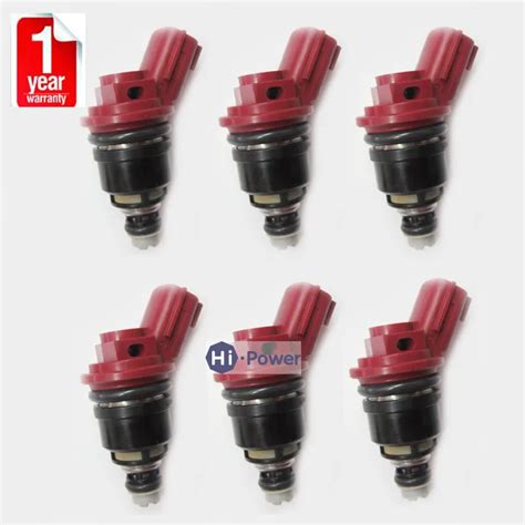 6PCS Fuel Injector 16600 RR544 FOR Nissan NISMO 550cc SR20 SILVIA 200SX