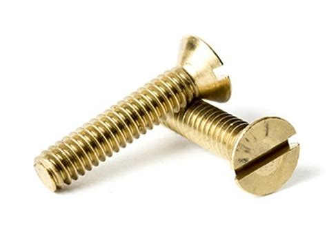 Brass Flat Head Slotted Machine Screw The Nutty Company Inc