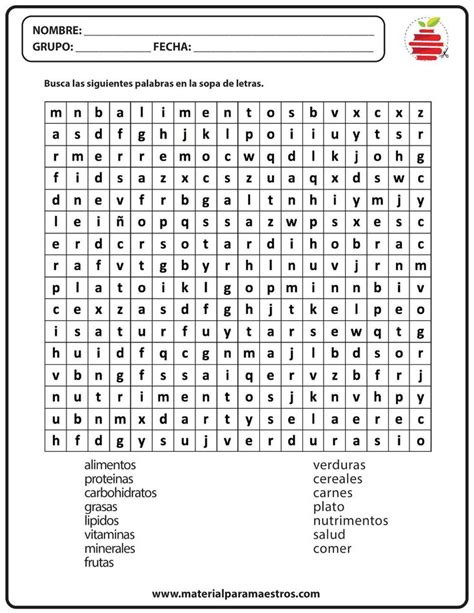 The Spanish Word Search Is Shown In This Printable Worksheet For