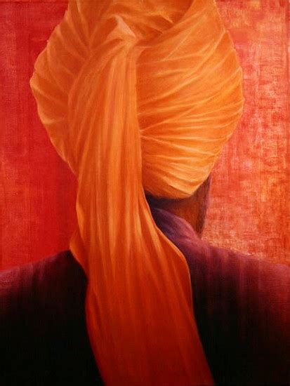 Orange Turban On Red Oil On Canvas Lincoln Seligman En Reproduction