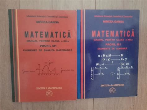 Mircea Ganga Matematica Manual Pentru Clasa A XII A Profil M1 2