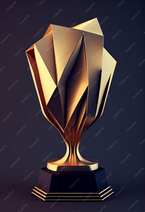 Premium Photo Minimal Futuristic Trophy Design Mock Up