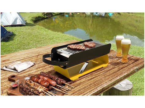 Churrasqueira à Carvão Portátil Metávila Bag Grill BG200EA Grelha