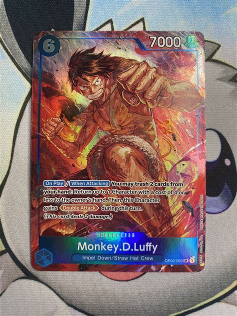 One Piece Card Game Monkey D Luffy SR Alt OP02 062 Ubuy India