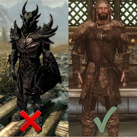 Fur armor is better than Daedric Armor in the tundra of Skyrim when it ...