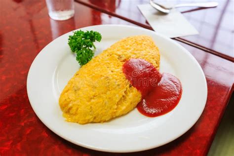 Omelette Riceomurice Japanese Food Stock Photo Image Of Japan