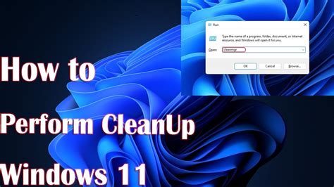 How To Perform Cleanup In Windows 11 Youtube