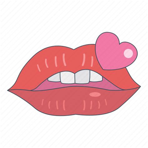 Kiss Love Lip Tongue Mouth Sticker Download On Iconfinder