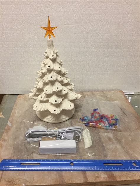 Ceramic Bisque Christmas Tree And Base Complete Kit With Etsy