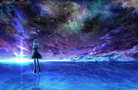 Starry Night Anime Wallpapers - Top Free Starry Night Anime Backgrounds ...