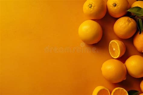 A Group Of Oranges Sitting On Top Of A Table Ai Generative Image Stock