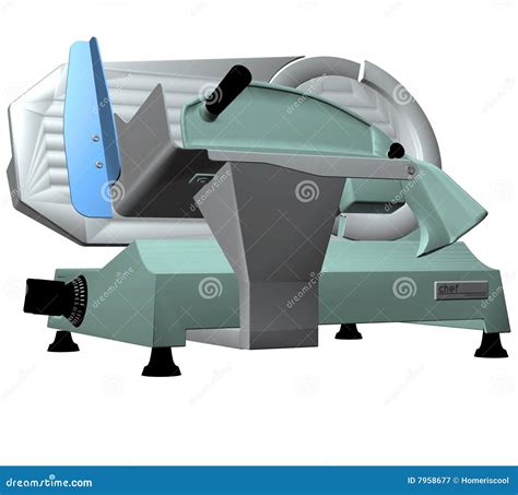 Meat slicer stock illustration. Illustration of meat, white - 7958677