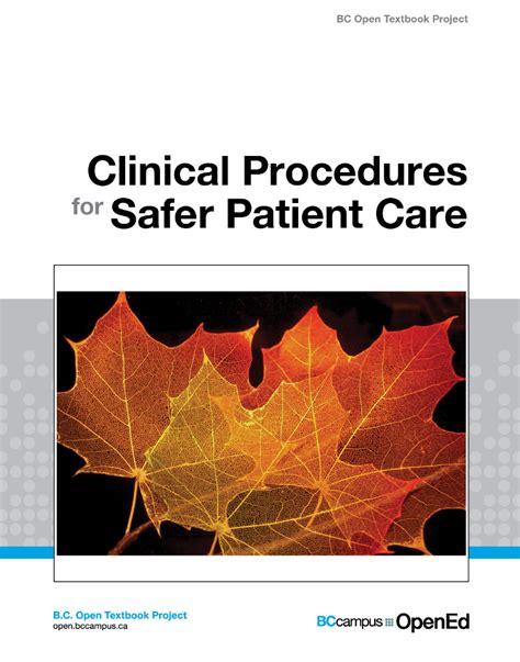 Clinical Procedures For Safer Patient Care Open Textbook Library