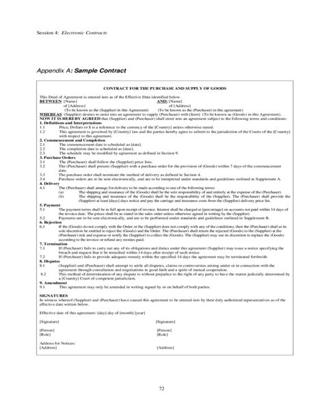 B B Contract Template