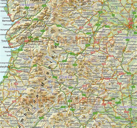 British Isles Uk Road Rail And Relief Vector Map In Editable