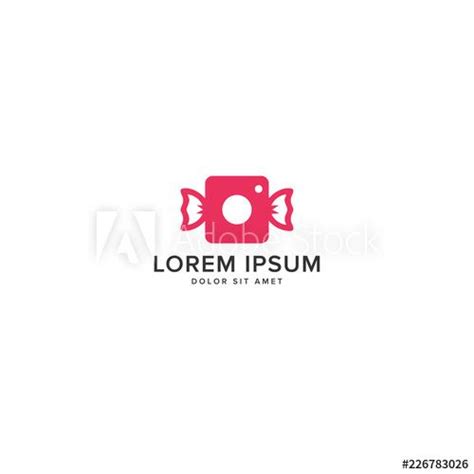 Candy Camera Logo Stock Vector Camera Logo Photography Logos Logo Food