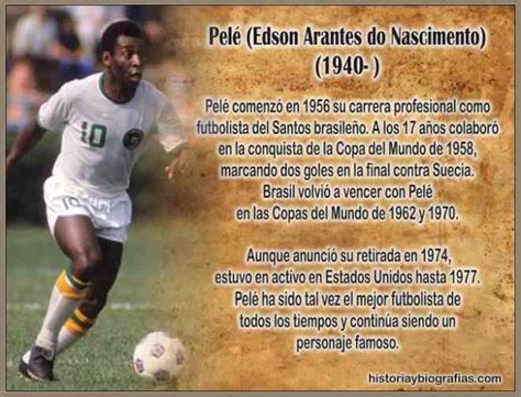 Biografia De Pelé El Jugador Mas Grande De Futbol Del Mundo