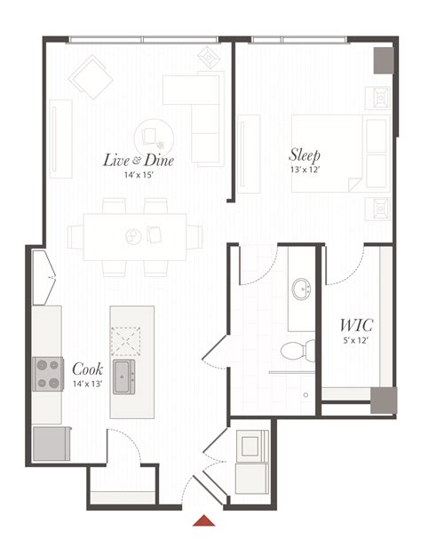 Luxury 1 Bedroom Apartment Floor Plans - Luxury Bedrooms Ideas