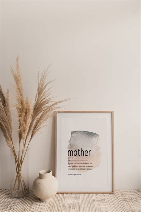 Definition Of A Mother Printable Art Mothers Day Wall Art Etsy