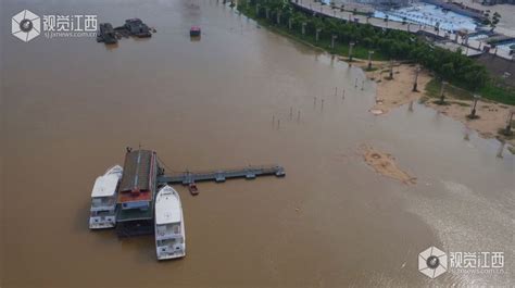 航拍赣江南昌段 上中游强降雨导致水位急涨 视觉江西 大江网首页