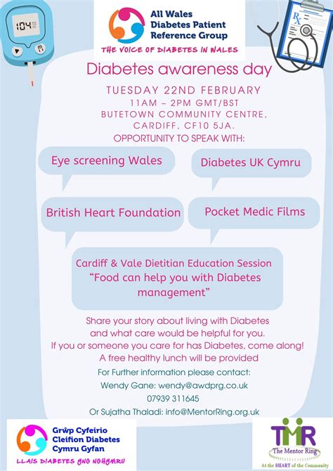 Diabetes Awareness Day Tuesday 22nd February 11am 2pm GMT BST The