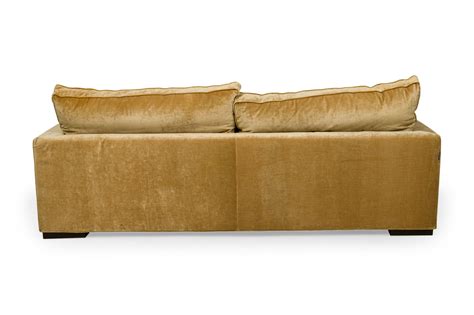 Vintage Light Gold Crushed Velvet Upholstered Sofa