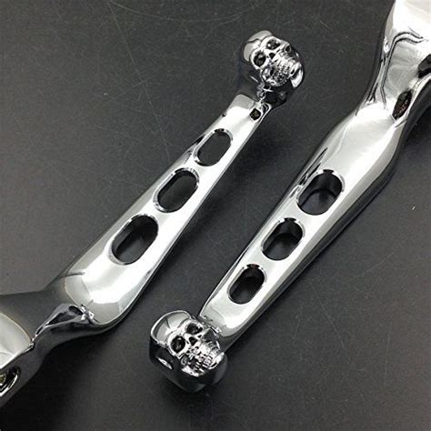 Pair Aluminum Alloy Skull Brake Clutch Levers For Harley Davidson