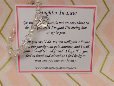 Future Daughter In Law Wedding T Bracelet By Brilliantkeepsakes