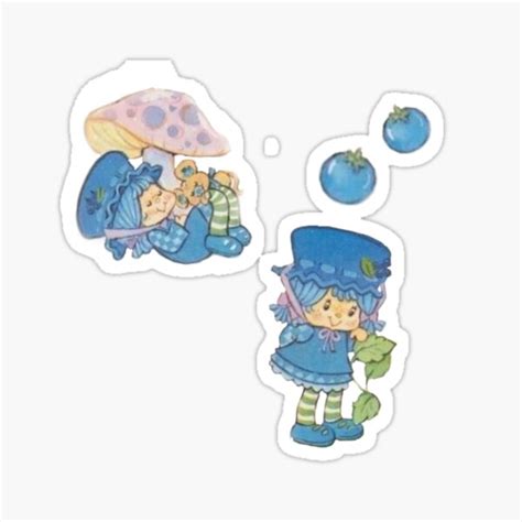 Blueberry Muffin Strawberry Shortcake Vintage Sticker Set Sticker For Sale By Beao123 Redbubble