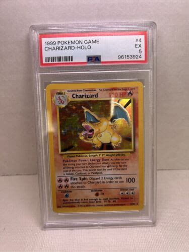 1999 POKEMON BASE SET UNLIMITED 4 CHARIZARD HOLO PSA 5 EBay