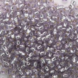 Preciosa Czech Glass Seed Bead Dusky Violet Silver Lined