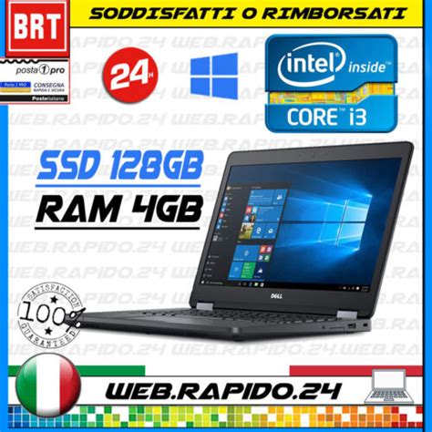 PC Notebook Dell Latitude E5470 14 CPU I3 6100U 4GB RAM SSD 128GB