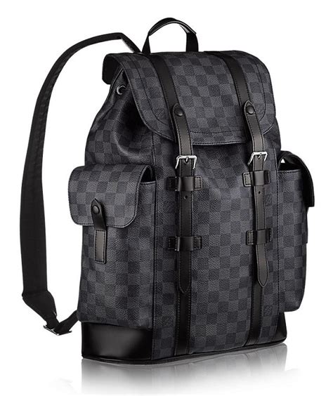 Lv Black Mens Backpack Paul Smith