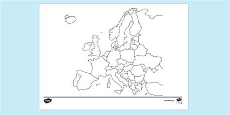 Free Map Of Europe Colouring Sheet European Day Of Languages