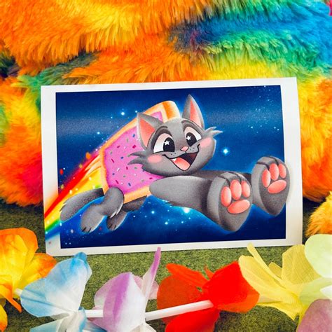 Nyan Cat Art Print 4x6 - Etsy