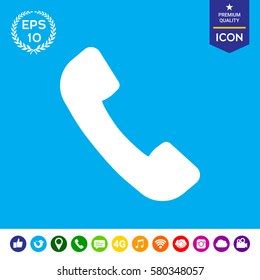 Telephone Handset Symbol Telephone Receiver Icon Stock Vector Royalty