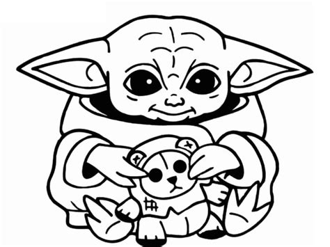 Desenhos De Baby Yoda Para Colorir Pintar E Imprimir Colorironline