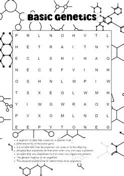 Genetics Word Search Puzzle And Maze Ngss Aligned Pdf Easel Scorm