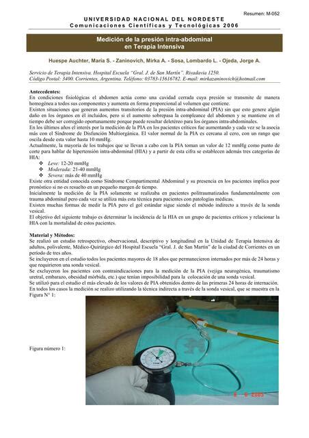 Medición de la presión intra abdominal en Terapia Intensiva