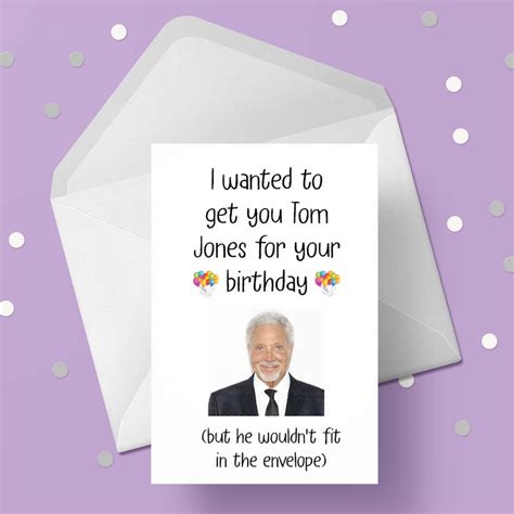 Tom Jones Funny Birthday Card The Caker Online