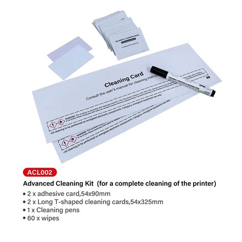 Compatible For Evolis Acl002 Cleaning Kit Adhesive Cards Cleaning Pen