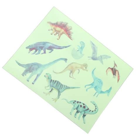 Yosoo Fond D Cran Stickers Muraux Dinosaures Lumineux D Calcomanies